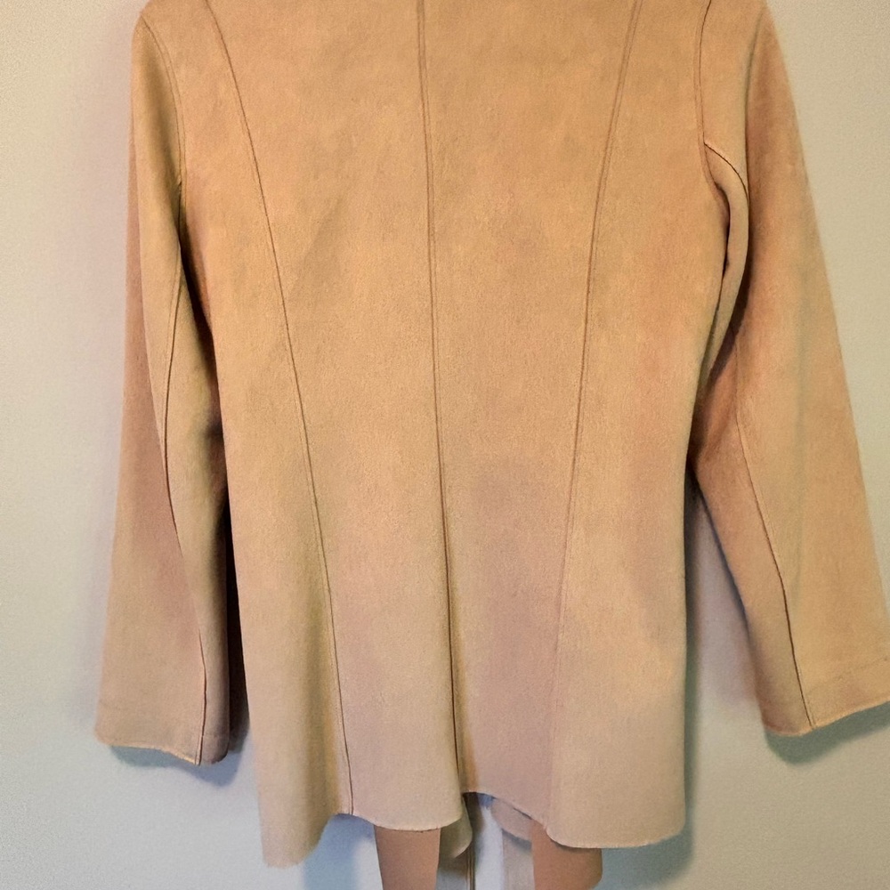 ZARA Beige Faux Suede Blazer with Belted Waist – Size M 🧥✨ - Picture 8 of 14
